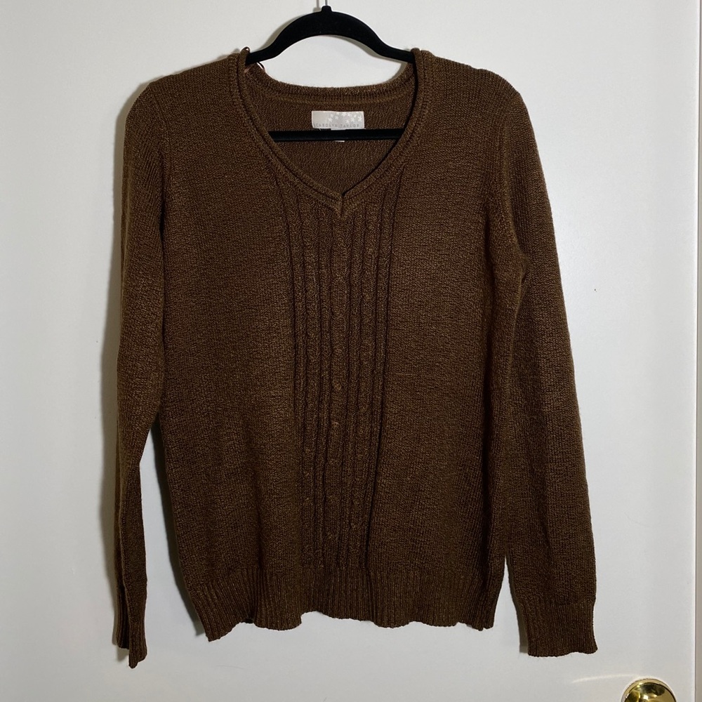 A1❄️By Carolyn Taylor sweater a Large brown black